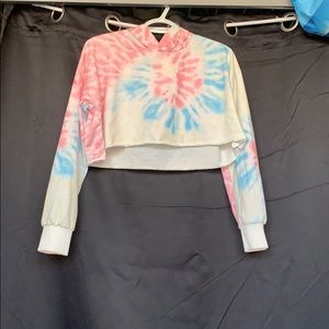 tie dyed crop sweatshirt